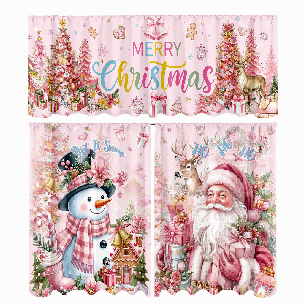🎄 49% OFF! ✨ Christmas Holiday Kitchen Curtains & Valance Set – Vibrant High-Definition Festive Prints, Premium Soft-Draping Polyester, Double-Stitched Borders & Standard Rod Pocket – 13 Patterns Multiple Sizes 3-Piece Set Available ❄️