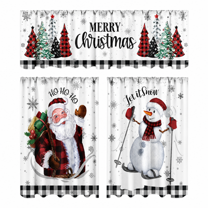 🎄 49% OFF! ✨ Christmas Holiday Kitchen Curtains & Valance Set – Vibrant High-Definition Festive Prints, Premium Soft-Draping Polyester, Double-Stitched Borders & Standard Rod Pocket – 13 Patterns Multiple Sizes 3-Piece Set Available ❄️