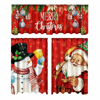 🎄 49% OFF! ✨ Christmas Holiday Kitchen Curtains & Valance Set – Vibrant High-Definition Festive Prints, Premium Soft-Draping Polyester, Double-Stitched Borders & Standard Rod Pocket – 13 Patterns Multiple Sizes 3-Piece Set Available ❄️