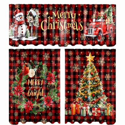 🎄 49% OFF! ✨ Christmas Holiday Kitchen Curtains & Valance Set – Vibrant High-Definition Festive Prints, Premium Soft-Draping Polyester, Double-Stitched Borders & Standard Rod Pocket – 13 Patterns Multiple Sizes 3-Piece Set Available ❄️