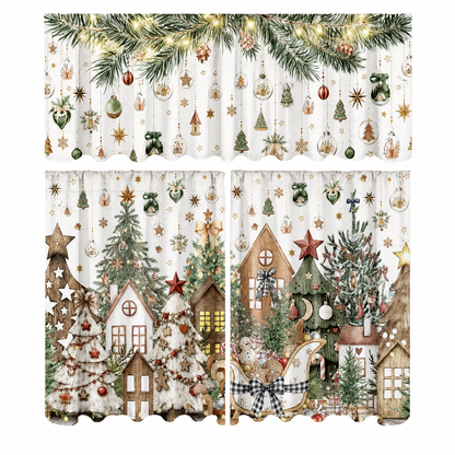 🎄 49% OFF! ✨ Christmas Holiday Kitchen Curtains & Valance Set – Vibrant High-Definition Festive Prints, Premium Soft-Draping Polyester, Double-Stitched Borders & Standard Rod Pocket – 13 Patterns Multiple Sizes 3-Piece Set Available ❄️