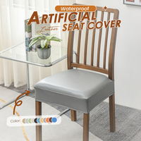📢📢 49% OFF🪑  Waterproof Stretch PU Leather Dining Chair Seat Cover 💧