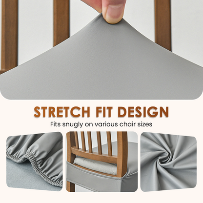 📢📢 49% OFF🪑  Waterproof Stretch PU Leather Dining Chair Seat Cover 💧