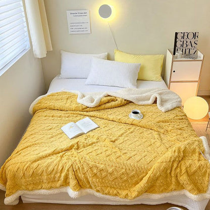 🔥49% OFF!!📢🧣 Thickened Imitation Cashmere Throw Blanket – Soft, Warm & Cosy for Sofa, Bed & Travel ✨
