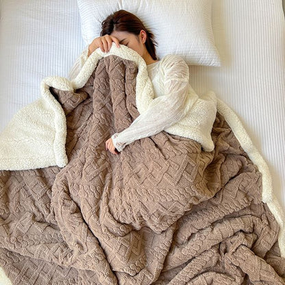 🔥49% OFF!!📢🧣 Thickened Imitation Cashmere Throw Blanket – Soft, Warm & Cosy for Sofa, Bed & Travel ✨