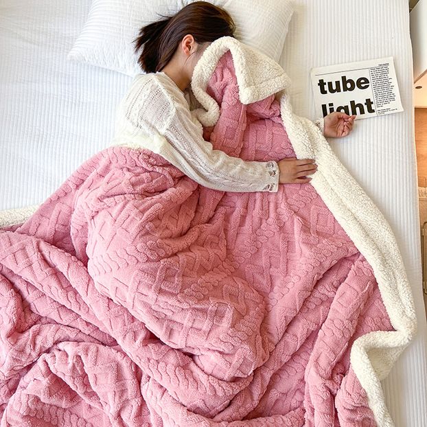 🔥49% OFF!!📢🧣 Thickened Imitation Cashmere Throw Blanket – Soft, Warm & Cosy for Sofa, Bed & Travel ✨
