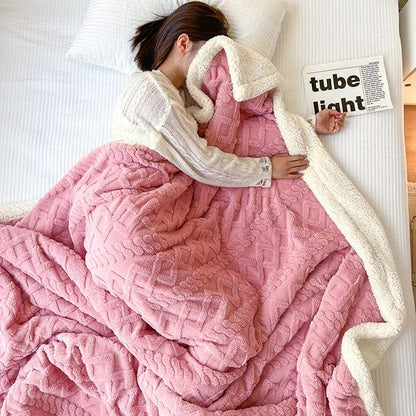🔥49% OFF!!📢🧣 Thickened Imitation Cashmere Throw Blanket – Soft, Warm & Cosy for Sofa, Bed & Travel ✨