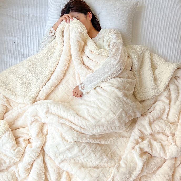 🔥49% OFF!!📢🧣 Thickened Imitation Cashmere Throw Blanket – Soft, Warm & Cosy for Sofa, Bed & Travel ✨