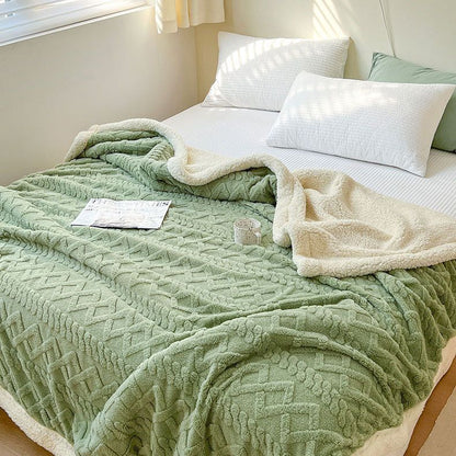 🔥49% OFF!!📢🧣 Thickened Imitation Cashmere Throw Blanket – Soft, Warm & Cosy for Sofa, Bed & Travel ✨