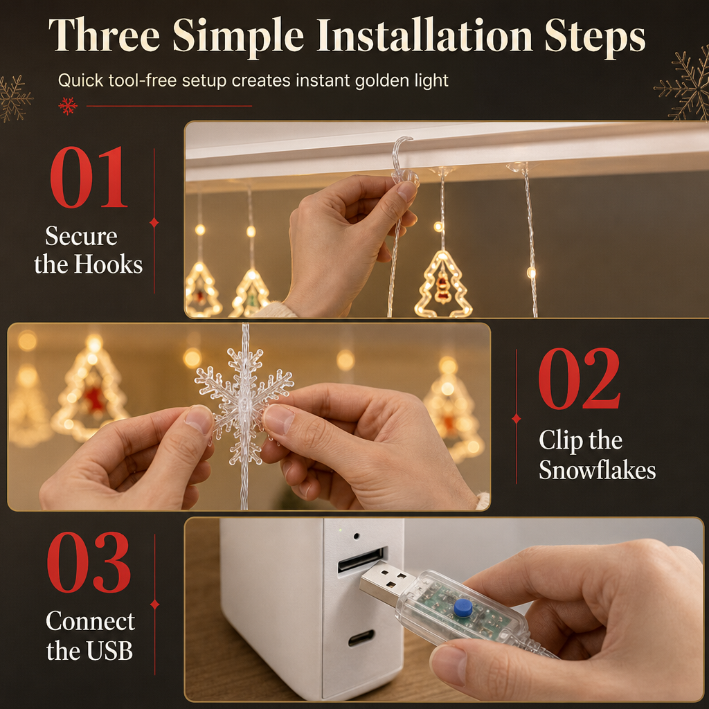 🎄 49% OFF! Christmas Curtain Lights – Remote Control & 8 Lighting Modes for Cozy Holiday Windows ✨🎁