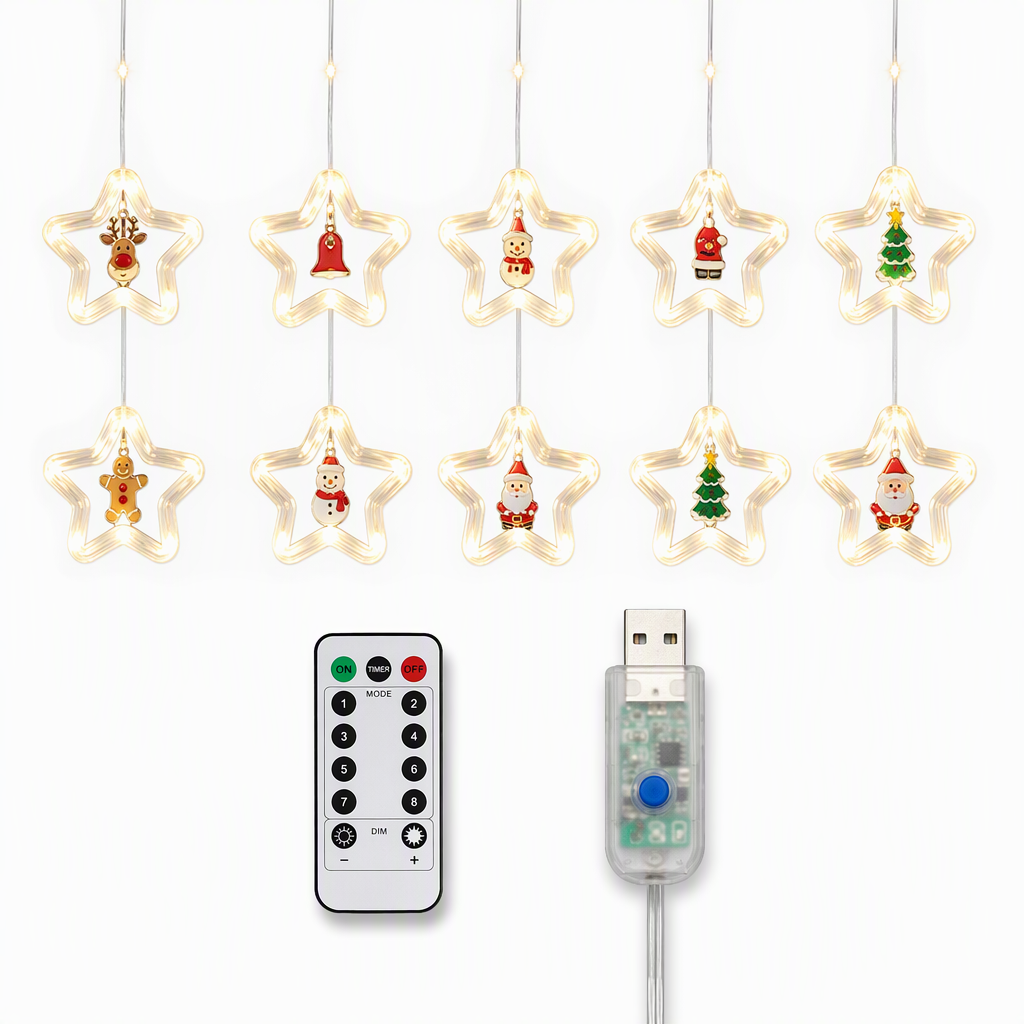 🎄 49% OFF! Christmas Curtain Lights – Remote Control & 8 Lighting Modes for Cozy Holiday Windows ✨🎁