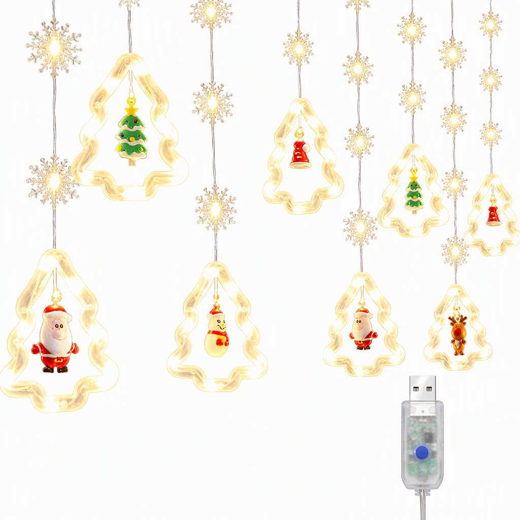🎄 49% OFF! Christmas Curtain Lights – Remote Control & 8 Lighting Modes for Cozy Holiday Windows ✨🎁