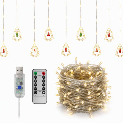🎄 49% OFF! Christmas Curtain Lights – Remote Control & 8 Lighting Modes for Cozy Holiday Windows ✨🎁