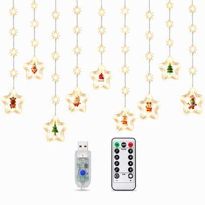 🎄 49% OFF! Christmas Curtain Lights – Remote Control & 8 Lighting Modes for Cozy Holiday Windows ✨🎁