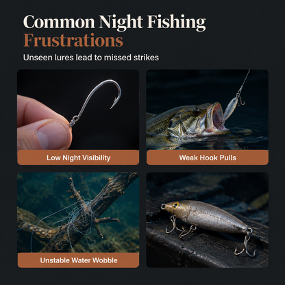 📢📢49% OFF !! ⏰7cm 8g Luminous Minnow Hard Bait Artificial Lure for Night Fishing