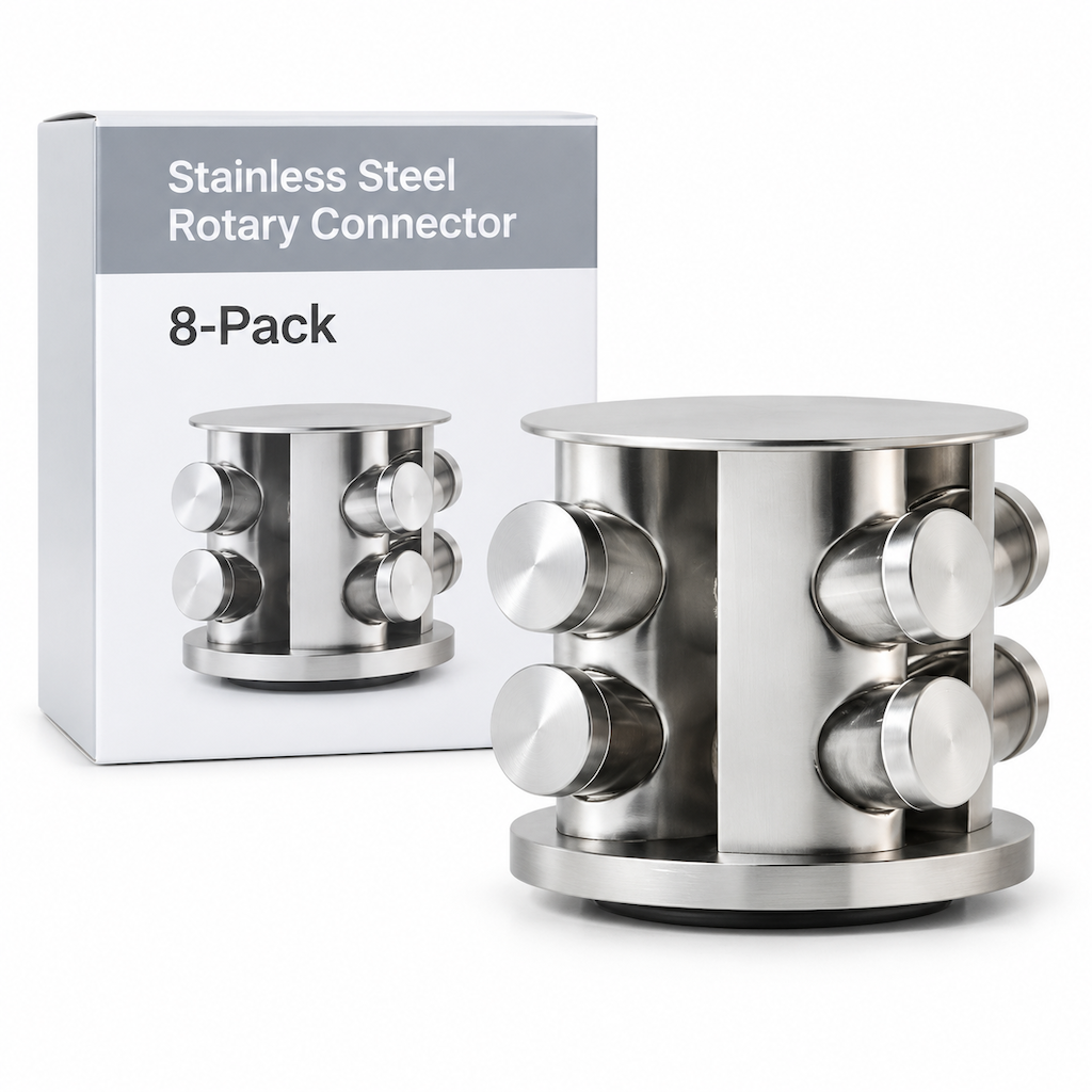 🔥49% OFF!!📢🍳 Stainless Steel 360° Rotating Spice Rack – Keep Every Seasoning Within Reach, Tidy Up Your Kitchen in Minutes ✨