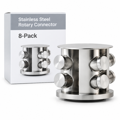 🔥49% OFF!!📢🍳 Stainless Steel 360° Rotating Spice Rack – Keep Every Seasoning Within Reach, Tidy Up Your Kitchen in Minutes ✨