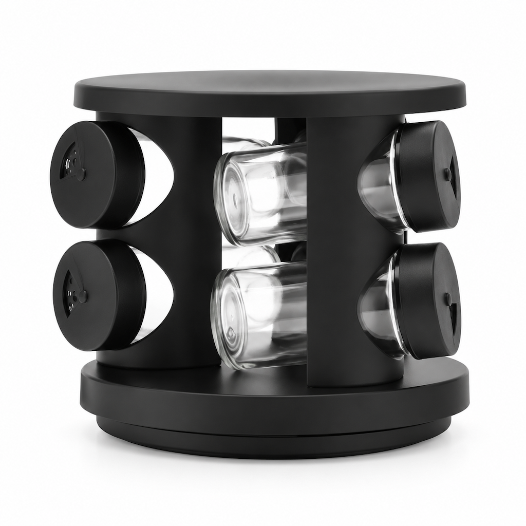 🔥49% OFF!!📢🍳 Stainless Steel 360° Rotating Spice Rack – Keep Every Seasoning Within Reach, Tidy Up Your Kitchen in Minutes ✨
