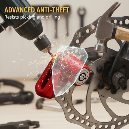 ⏳Time-Limited Special⏰Heavy-Duty Disc Brake Lock – Anti-pick, Sturdy, Easy-lock 🛵