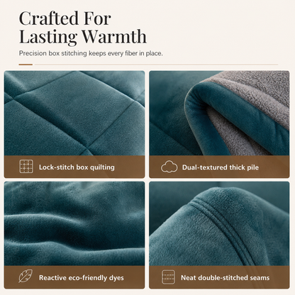 ⏳🔥LIMITED-TIME 49% OFF! ⏰Double-Sided Snowflake Velvet Winter Duvet: Thick, Warm, Stitched Grid, 3 Sizes❄️