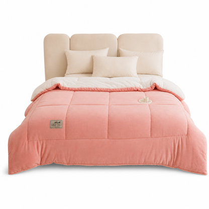 ⏳🔥LIMITED-TIME 49% OFF! ⏰Double-Sided Snowflake Velvet Winter Duvet: Thick, Warm, Stitched Grid, 3 Sizes❄️