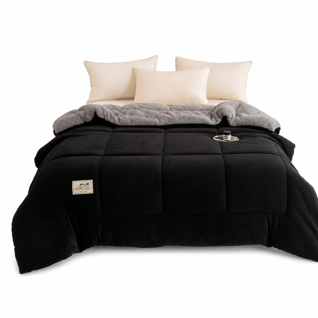 ⏳🔥LIMITED-TIME 49% OFF! ⏰Double-Sided Snowflake Velvet Winter Duvet: Thick, Warm, Stitched Grid, 3 Sizes❄️