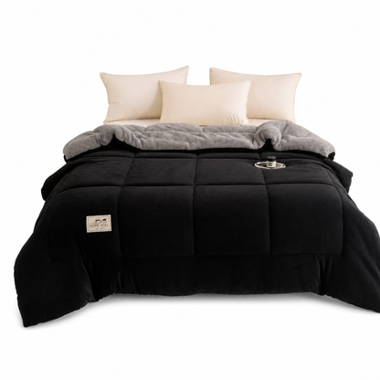 ⏳🔥LIMITED-TIME 49% OFF! ⏰Double-Sided Snowflake Velvet Winter Duvet: Thick, Warm, Stitched Grid, 3 Sizes❄️