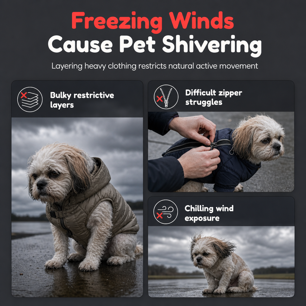 📢📢49% OFF !! ⏰Warm Dog for Autumn Winter Thickened Pet Coat Windproof Vest for Small Medium and Large Dogs