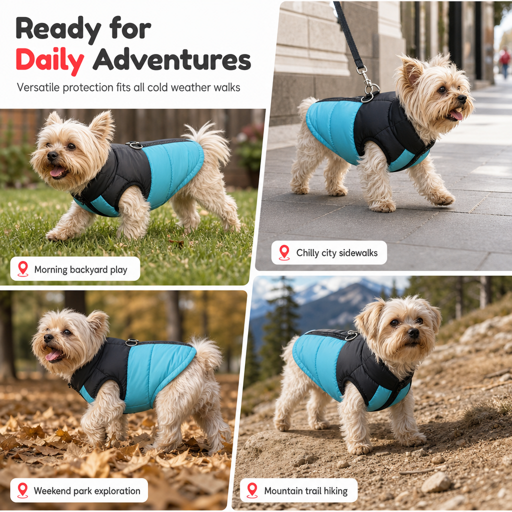 📢📢49% OFF !! ⏰Warm Dog for Autumn Winter Thickened Pet Coat Windproof Vest for Small Medium and Large Dogs