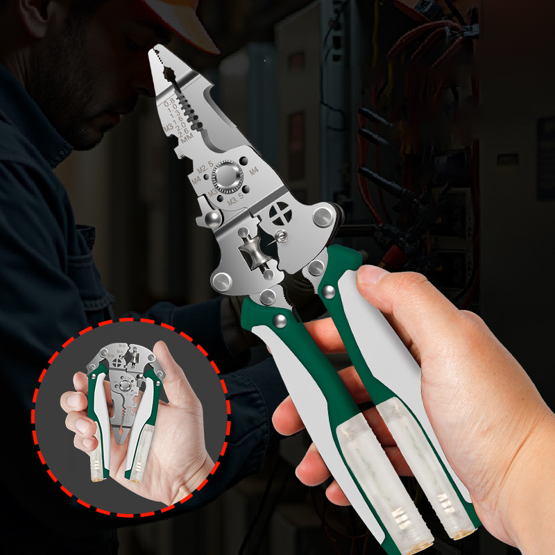 📢📢 49% OFF🔧Multifunction Foldable Wire Strippers with Voltage Tester