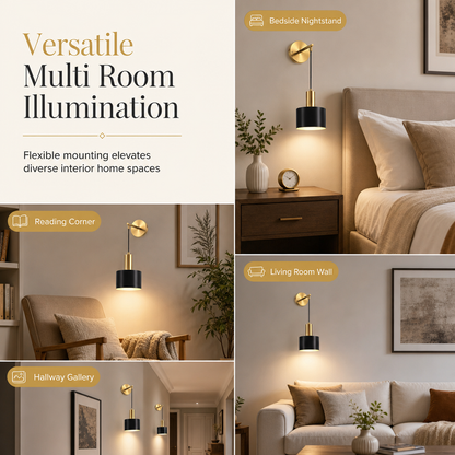 ✨49% OFF💡Battery Operated Wall Sconce Wall Mounted Dimmable Lamp with Remote Control for Bedroom Bedside and Living Room