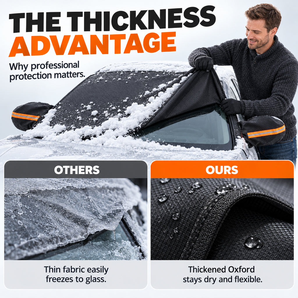 📢📢 49% OFF❄️All-Season Windshield Cover – Snow, Frost & Sun Protection