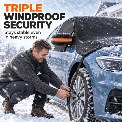 📢📢 49% OFF❄️All-Season Windshield Cover – Snow, Frost & Sun Protection