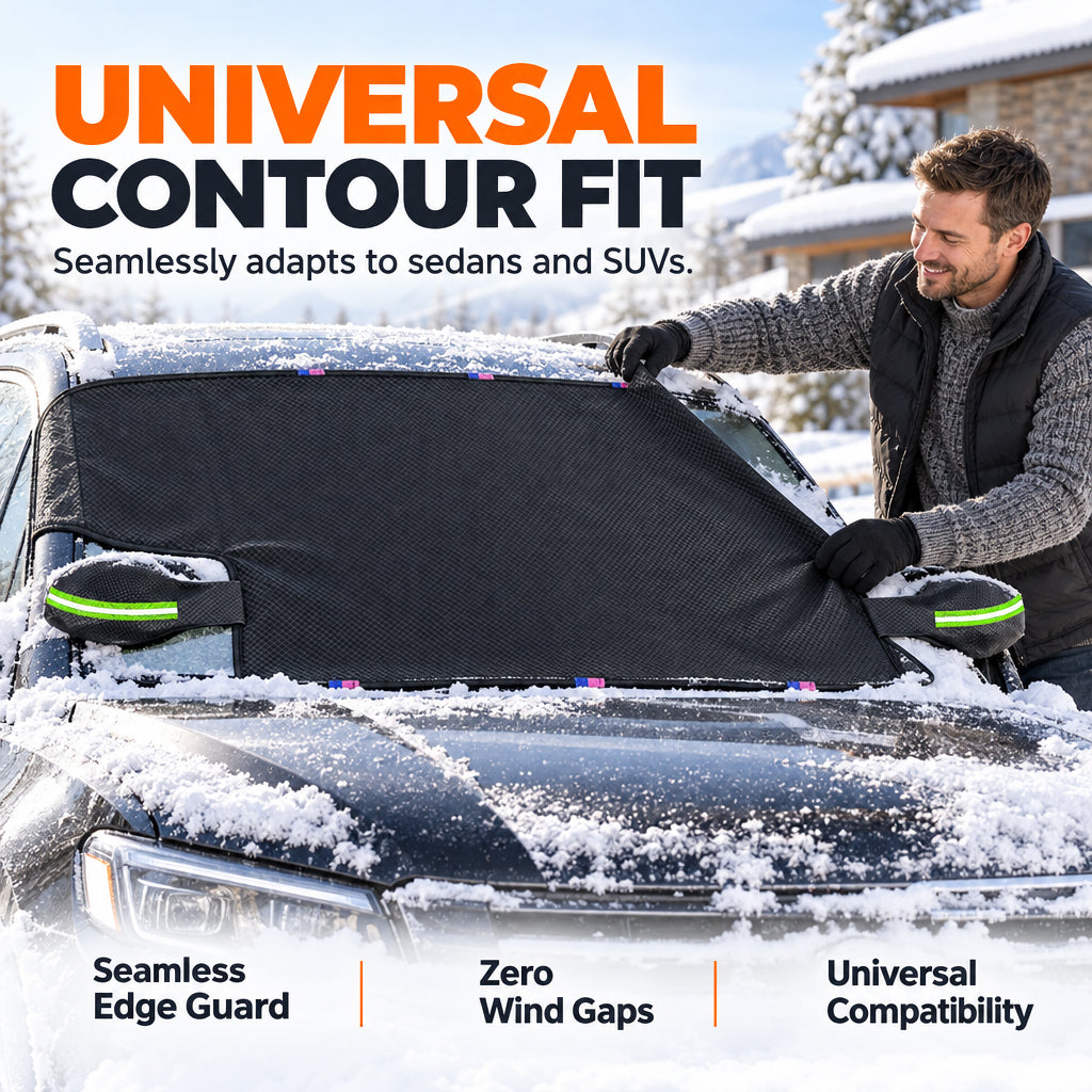📢📢 49% OFF❄️All-Season Windshield Cover – Snow, Frost & Sun Protection