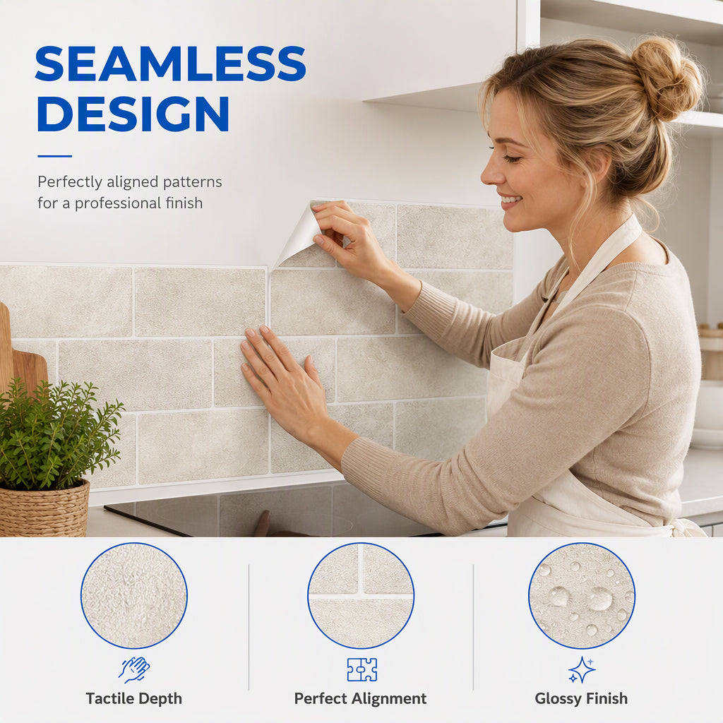 📢📢49% OFF🏡Premium Peel and Stick Backsplash Tiles for Kitchen and Bathroom