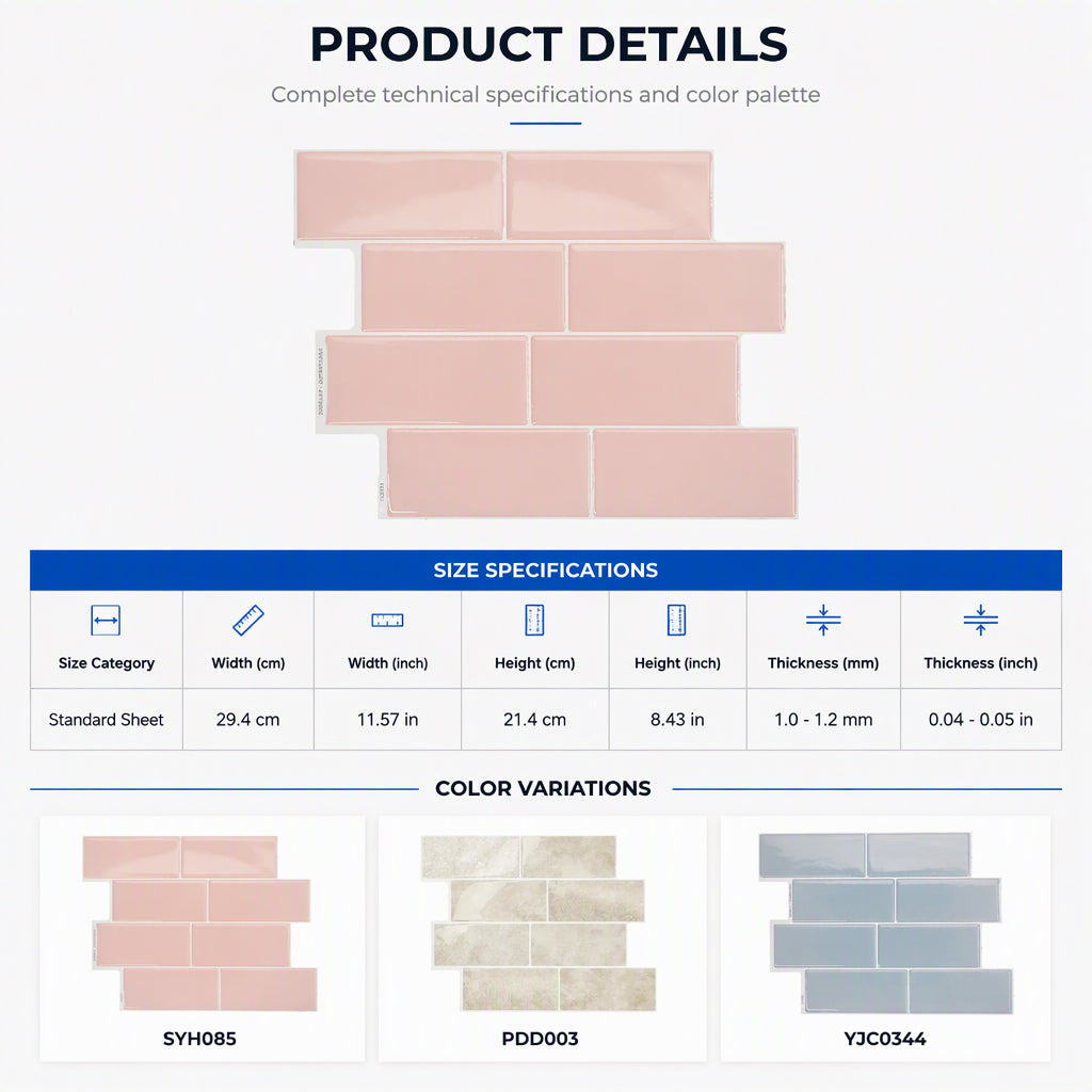 📢📢49% OFF🏡Premium Peel and Stick Backsplash Tiles for Kitchen and Bathroom