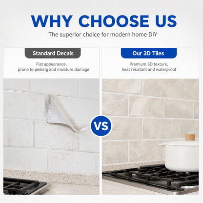 📢📢49% OFF🏡Premium Peel and Stick Backsplash Tiles for Kitchen and Bathroom
