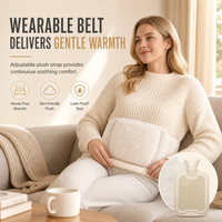 ⏳🔥LIMITED-TIME 49% OFF! ⏰Rubber Hot Water Bottle with Soft Faux Rabbit Fur Cover and Warm Waist Belt