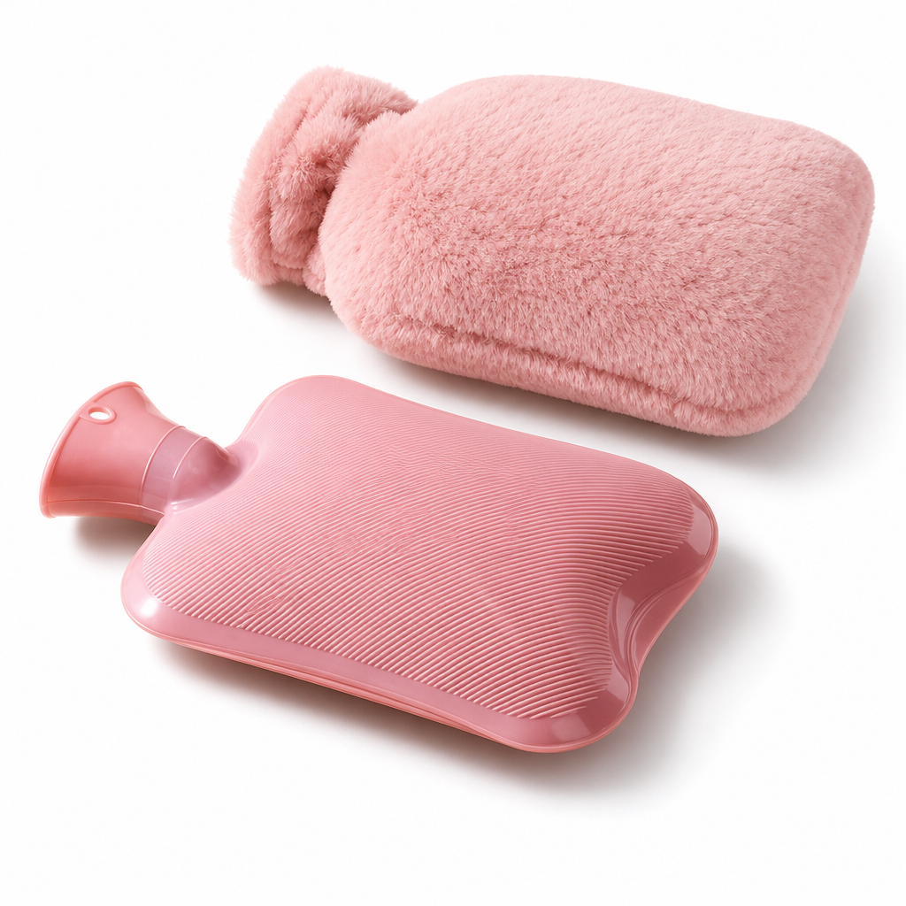 ⏳🔥LIMITED-TIME 49% OFF! ⏰Rubber Hot Water Bottle with Soft Faux Rabbit Fur Cover and Warm Waist Belt