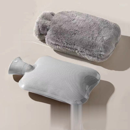 ⏳🔥LIMITED-TIME 49% OFF! ⏰Rubber Hot Water Bottle with Soft Faux Rabbit Fur Cover and Warm Waist Belt