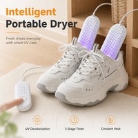 👟 49% Off Now ✨ Portable Shoe Dryer with UV Light & Timer — 360° Warm Air 💨