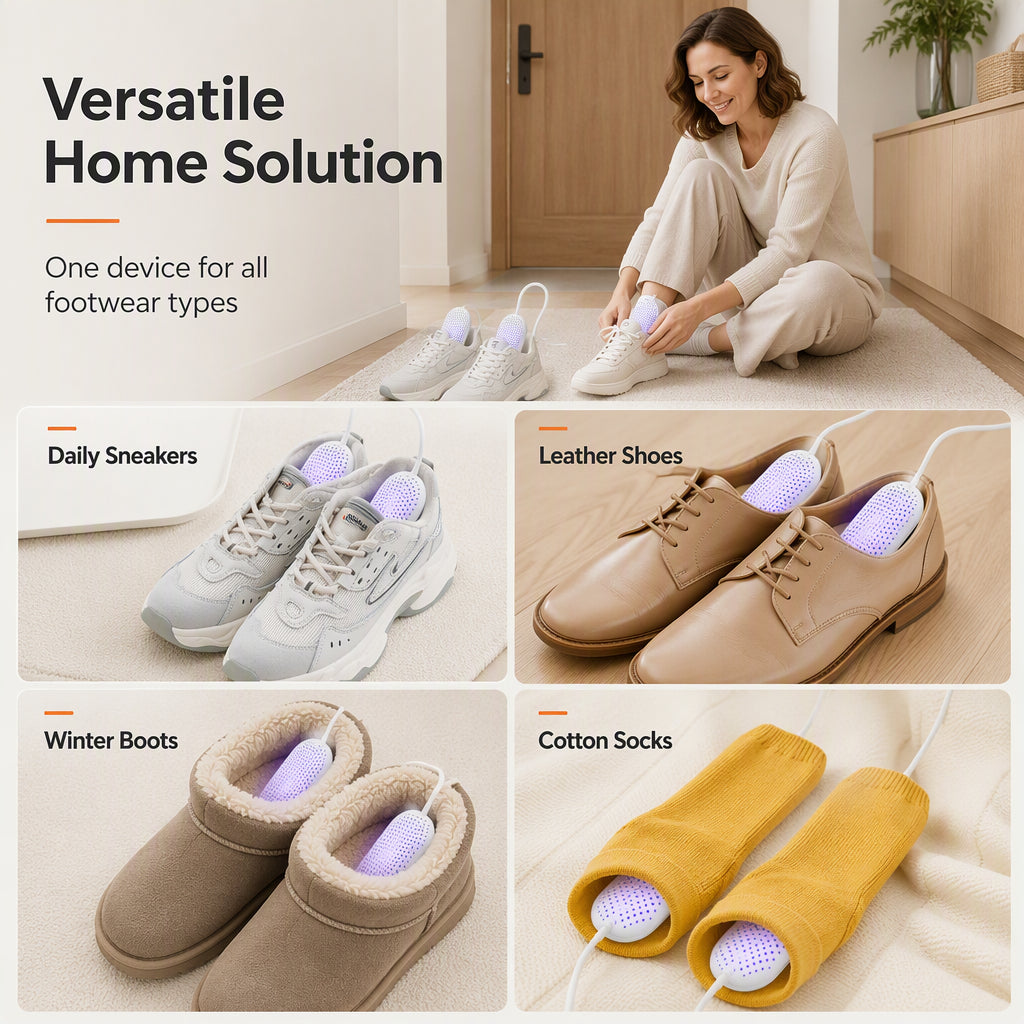 👟 49% Off Now ✨ Portable Shoe Dryer with UV Light & Timer — 360° Warm Air 💨
