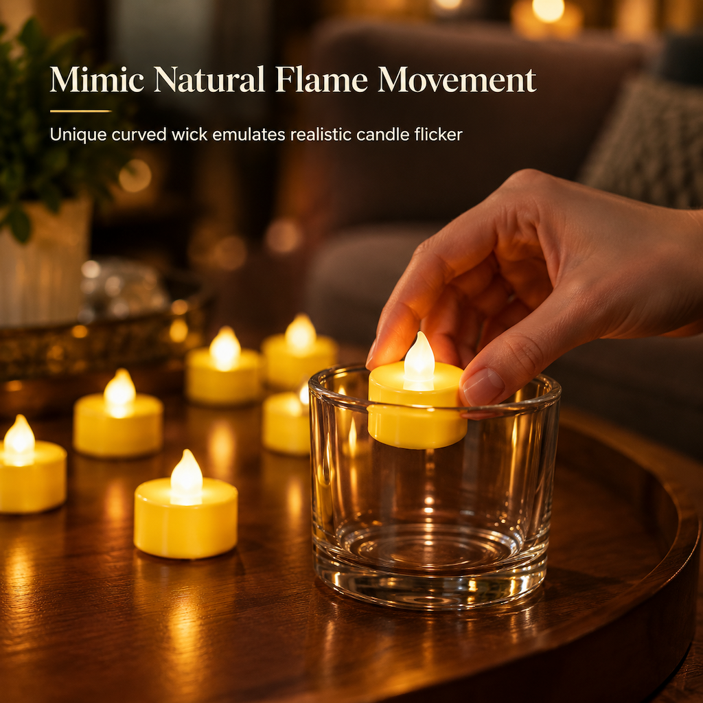 🏆49% OFF🕯️24 Pack LED Flameless Tea Light Candles