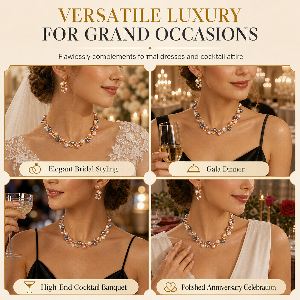 📢📢 49% OFF🌸Vintage Floral Jewelry Set – 2-Piece Leaf & Flower Bridal Accessories for Women