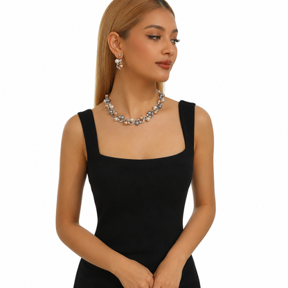📢📢 49% OFF🌸Vintage Floral Jewelry Set – 2-Piece Leaf & Flower Bridal Accessories for Women