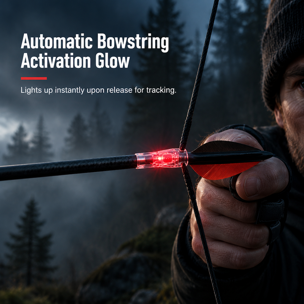 🏆LIMITED-TIME OFFER🏹Automatic LED Lighted Arrow Nock for 6.2mm Inner Diameter Arrow Shafts