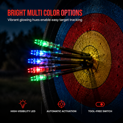 🏆LIMITED-TIME OFFER🏹Automatic LED Lighted Arrow Nock for 6.2mm Inner Diameter Arrow Shafts