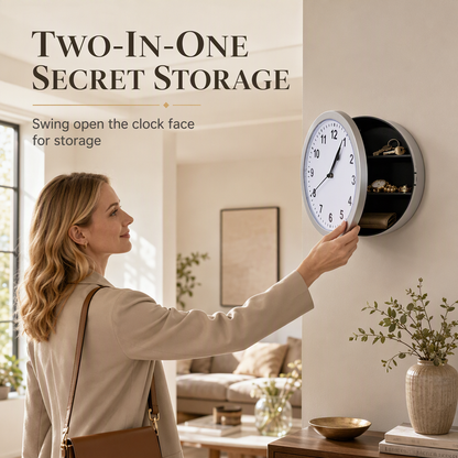 ⏰LIMITED TIME 49% OFFER⌚Vintage Wall Clock with Hidden Safe & Secret Valuables Compartment