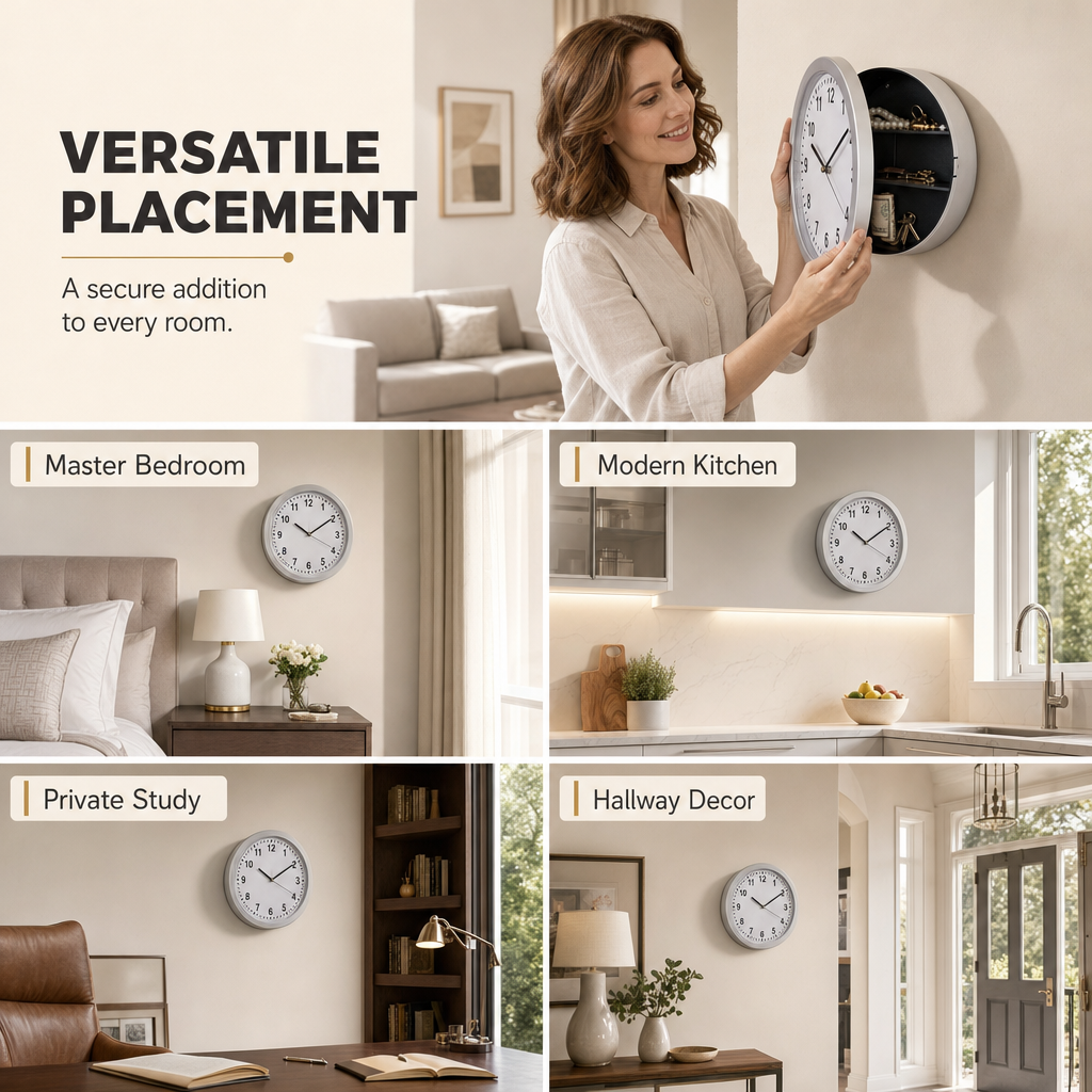 ⏰LIMITED TIME 49% OFFER⌚Vintage Wall Clock with Hidden Safe & Secret Valuables Compartment