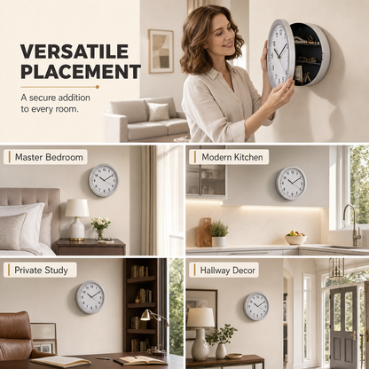 ⏰LIMITED TIME 49% OFFER⌚Vintage Wall Clock with Hidden Safe & Secret Valuables Compartment